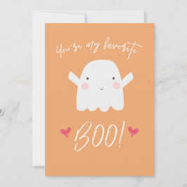 Tarjeta "¡Eres mi Boo favorito!" Fantasma de Halloween