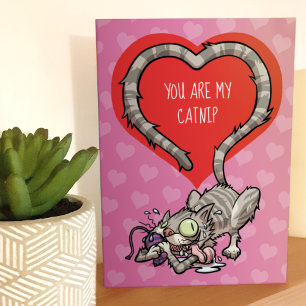 Tarjeta Eres mi catnip divertido gato de San Valentín de d