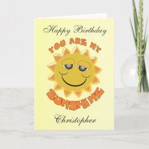 Tarjeta Eres Mi Cumpleaños Sunshine