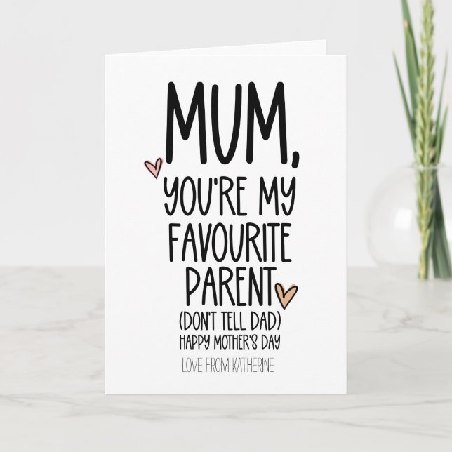 Tarjeta Eres mi Día de la Madre gracioso de Mamá primaria  (Anverso)