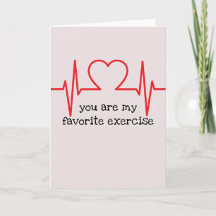 Tarjeta Eres mi ejercicio favorito en el Día de San Valent