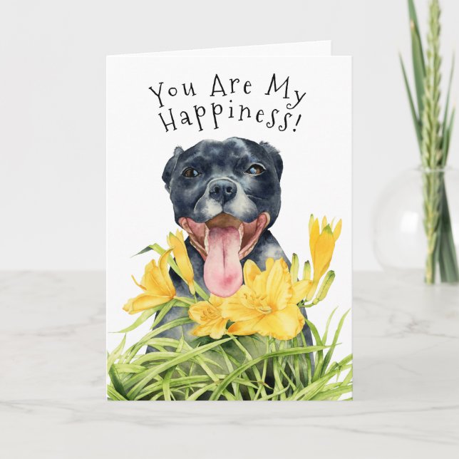 Tarjeta Eres Mi Felicidad | Cumpleaños del Bulldog Pit (Anverso)