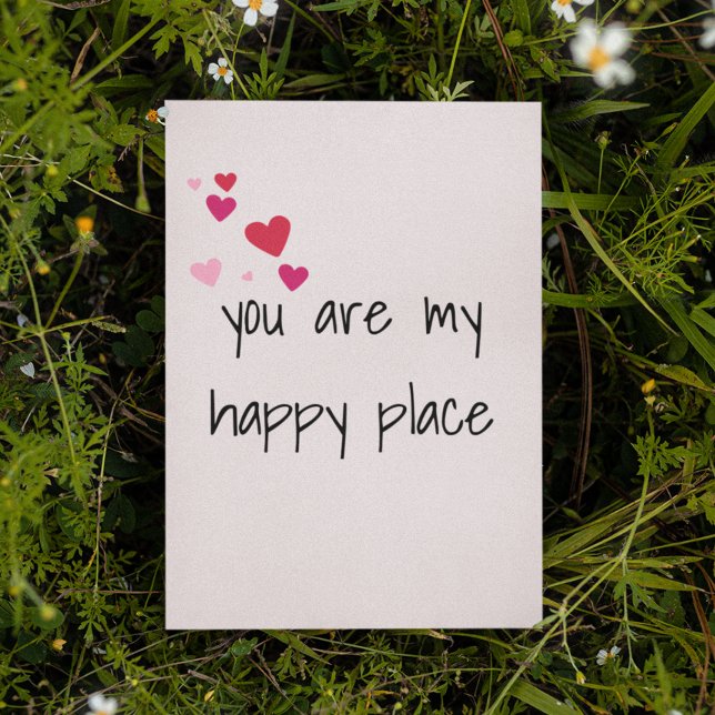 Tarjeta Eres mi feliz lugar El día de San Valentín (Subido por el creador)