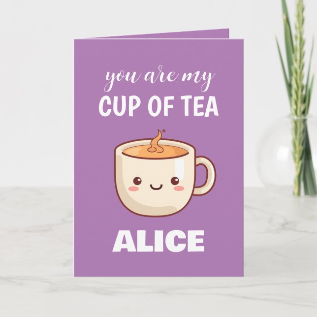 Tarjeta Eres Mi Festividad Día de San Valentín De Té Graci (Anverso)