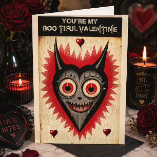 Tarjeta Eres mi hermoso Valentín vintage vampiro gótico