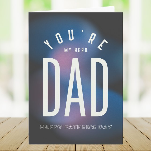 Tarjeta Eres mi héroe Día del Padre moderno y audaz (Subido por el creador)