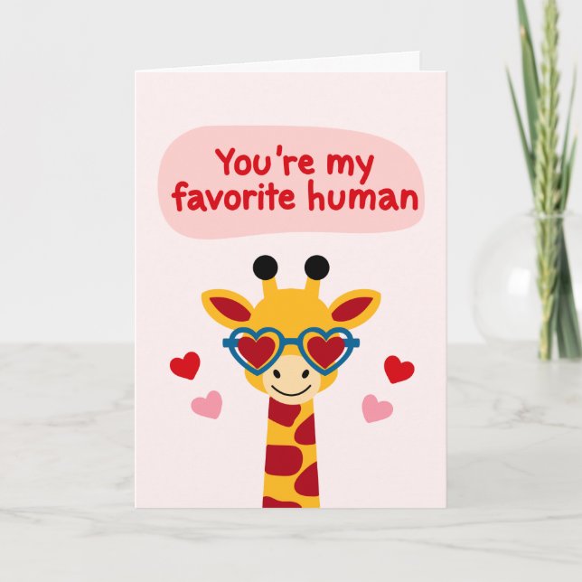 Tarjeta Eres mi humano favorito" (Anverso)