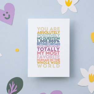 Tarjeta Eres mi humano favorito