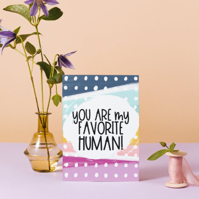 Tarjeta Eres mi humano favorito (Subido por el creador)