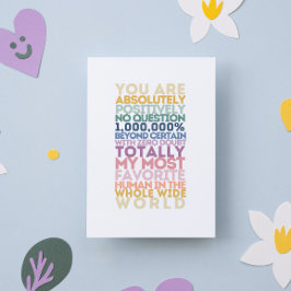 Tarjeta Eres mi humano favorito