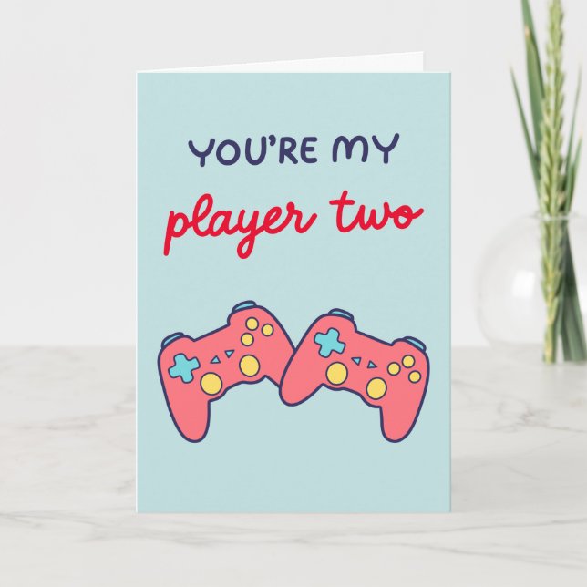 Tarjeta "Eres mi jugador dos" (Anverso)