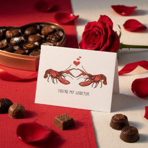 Tarjeta Eres Mi Langosta Amor Romance Día de San Valentín