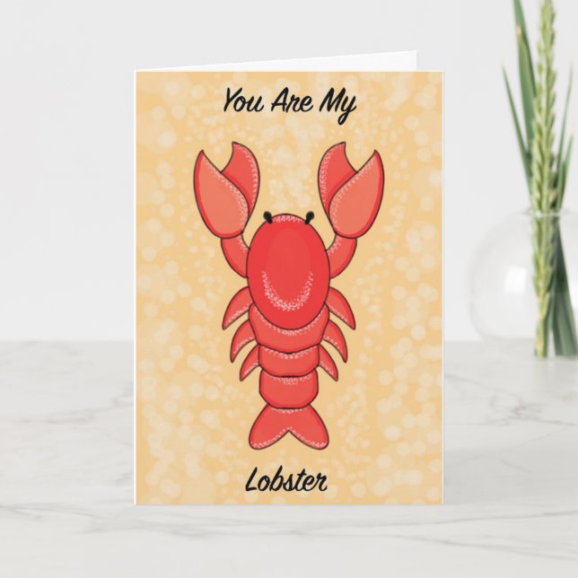 Tarjeta Eres Mi Lobster, San Valentín, Aniversario (Anverso)