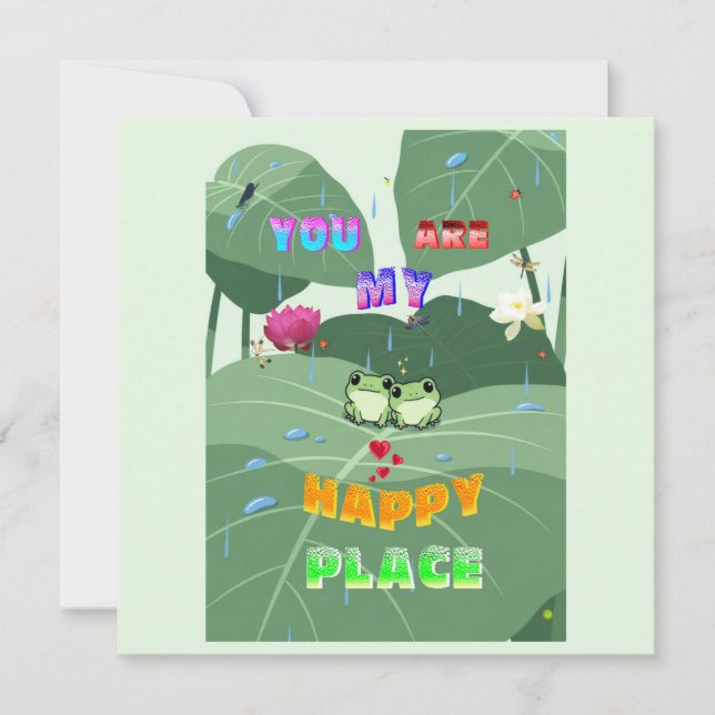 Tarjeta Eres Mi Lugar Feliz (Anverso)