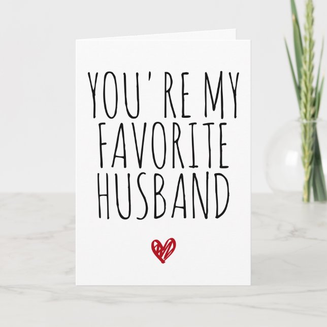 Tarjeta Eres mi marido favorito, el divertido día de San V (Anverso)