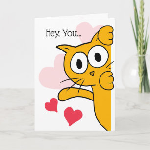 Tarjeta Eres mi persona, un saludo de gato bonito