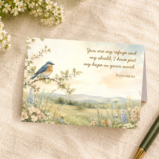 Tarjeta Eres Mi Refugio Salmo 119:114 Cristiano 