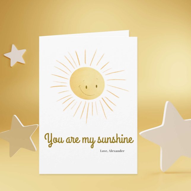 Tarjeta Eres Mi Saludo Personalizado Sunshine Cute Sun (Subido por el creador)