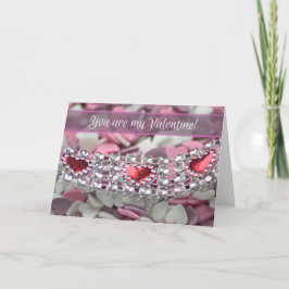Tarjeta Eres mi San Valentín - ¡con encantadores corazones