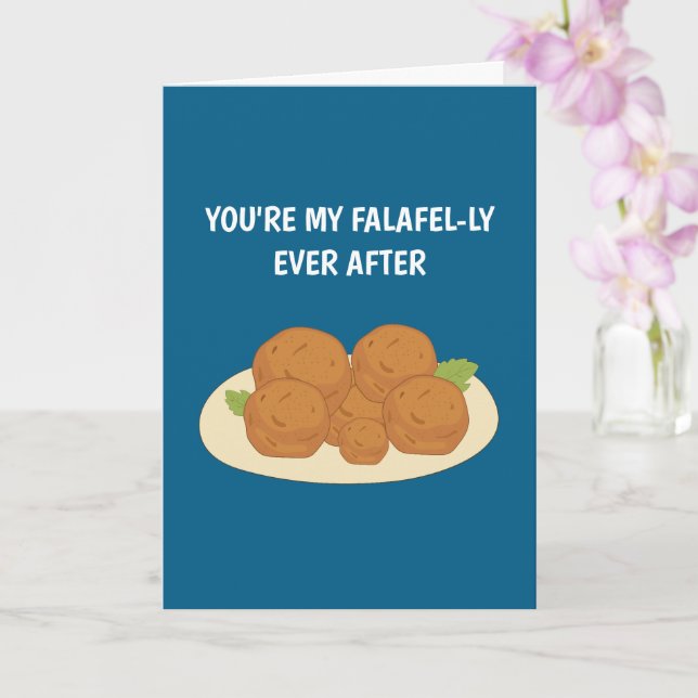 Tarjeta Eres mi vida de falafel después de San Valentín (Orquídea)