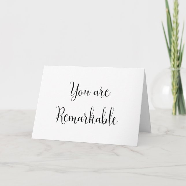 Tarjeta Eres Notable, Mensaje Inspirador (Anverso)