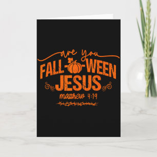 Tarjeta ¿Eres Otoño Jesús Mateo 4_19 Halloween C