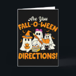 Tarjeta ¿Eres profesor fantasma divertido de direcciones d<br><div class="desc">¿Eres profesor fantasma divertido de direcciones de Fall-o-ween de Halloween?</div>
