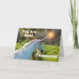 Tarjeta Eres realmente increíble con Unicorn
