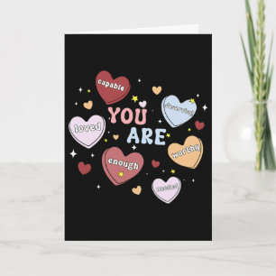 Tarjeta Eres San Valentín de Salud Mental Corazón Caramelo