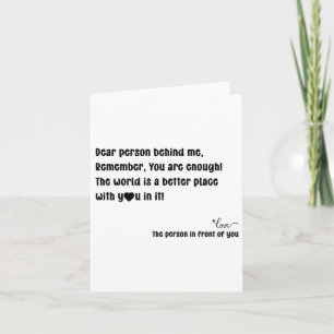 Tarjeta Eres Suficiente El Mundo Es Un Lugar Mejor Con Ti