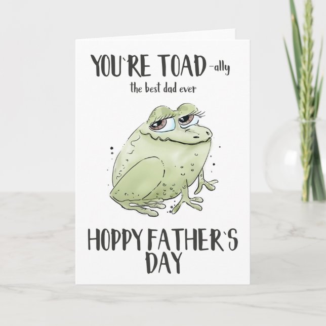 Tarjeta Eres Toad-ally el mejor padre del Día del Padre. (Anverso)