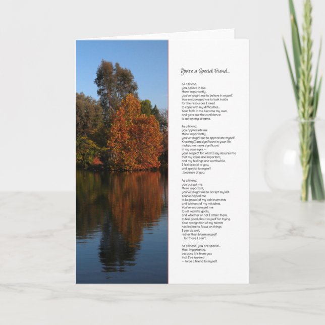 Tarjeta Eres un amigo especial... (Anverso)