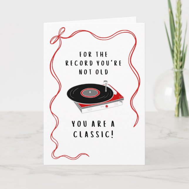 Tarjeta Eres un clásico cumpleaños (Anverso)