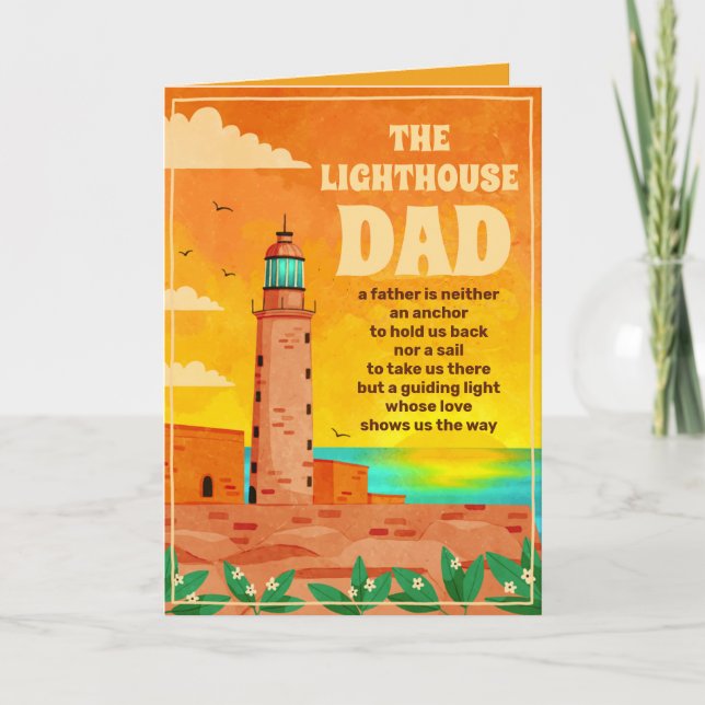 Tarjeta Eres un faro papá Día del Padre Personalizado (Anverso)