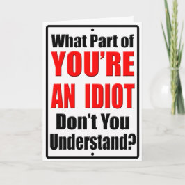 Tarjeta Eres un idiota