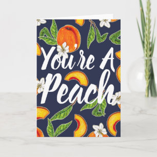 Tarjeta Eres un Ilustracion y marina de los melocotones