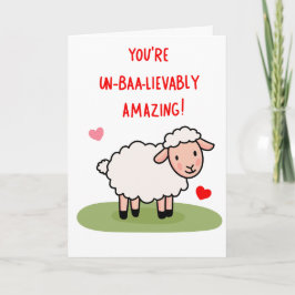 Tarjeta "¡Eres un no-baa-viablemente asombroso!"