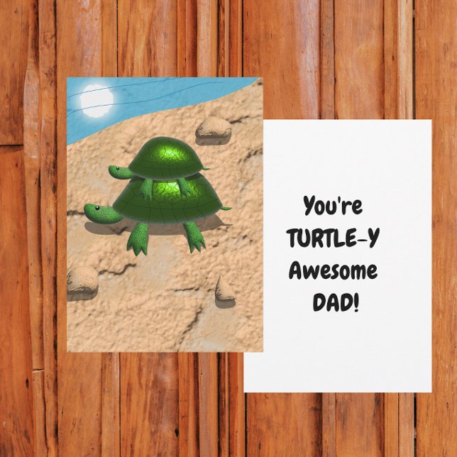Tarjeta Eres un papá tortu-guay plano (Subido por el creador)