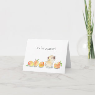 Tarjeta Eres un pug Peach