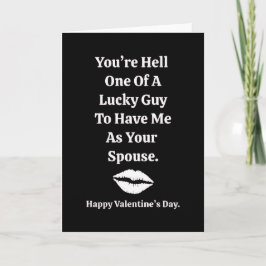 Tarjeta Eres un tipo con suerte el día de San Valentín