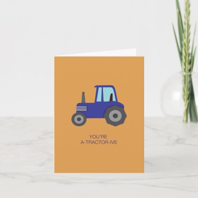 Tarjeta Eres un tractor atractivo (Anverso)
