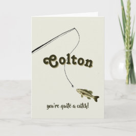 Tarjeta Eres un Valentín de Pesca Verde para Atrapar