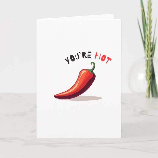 Tarjeta Eres un vaso de chupito de chile picante (Anverso)
