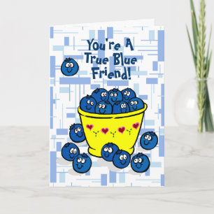 Tarjeta ¡Eres un verdadero amigo azul!