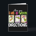 Tarjeta ¿Eres una linda profesora fantasma de direcciones<br><div class="desc">¿Eres una linda profesora fantasma de direcciones de Fall-o-ween de Halloween?</div>