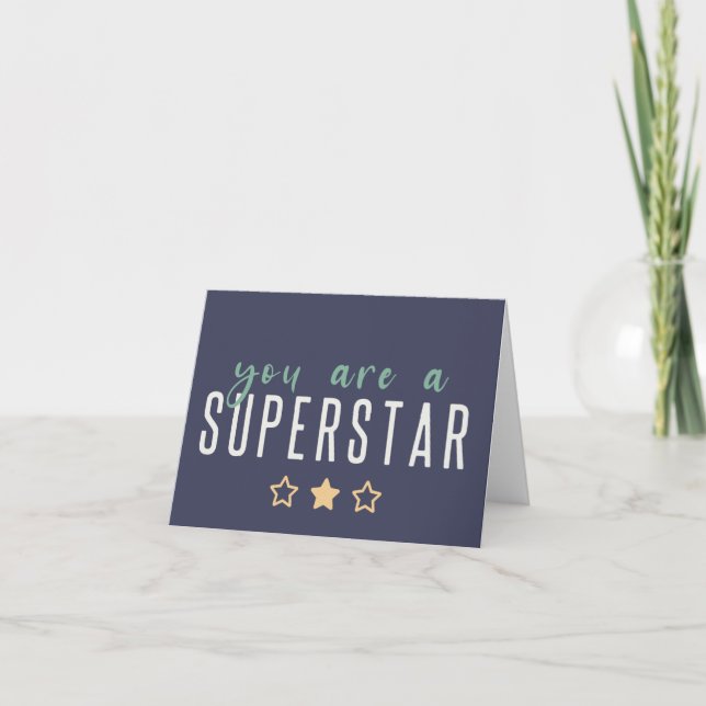 Tarjeta Eres una superestrella | Héroe de la estrella de o (Anverso)