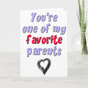 Tarjeta Eres uno de mis padres favoritos, Día del Padre