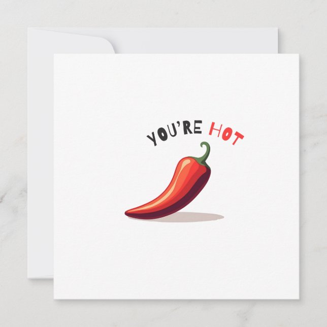 Tarjeta Eres Vaso de Chupito de Chili Caliente (Anverso)
