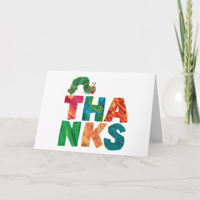 Tarjeta Eric Carle | Gracias Caterpillar (Anverso)