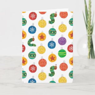 Tarjeta Eric Carle   Patrón de Navidad de oruga